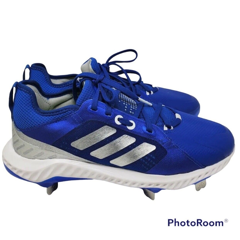 Adidas PureHustle Softball Cleats FV9040 Women’s Sz 7 Royal/Silver/White New